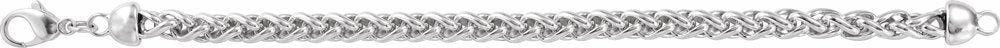 Sterling Silver Wheat 8" Chain