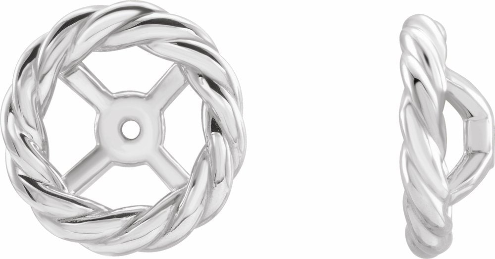 Platinum Rope Earring Jackets