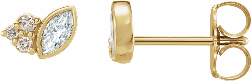 14K Yellow Gold 1/5 CTW Natural Diamond Earrings