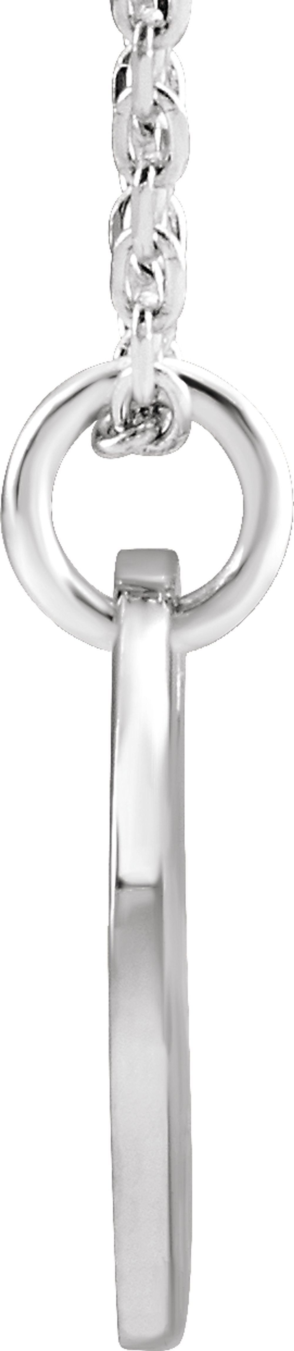 Sterling Silver Initial I 16-18" Necklace