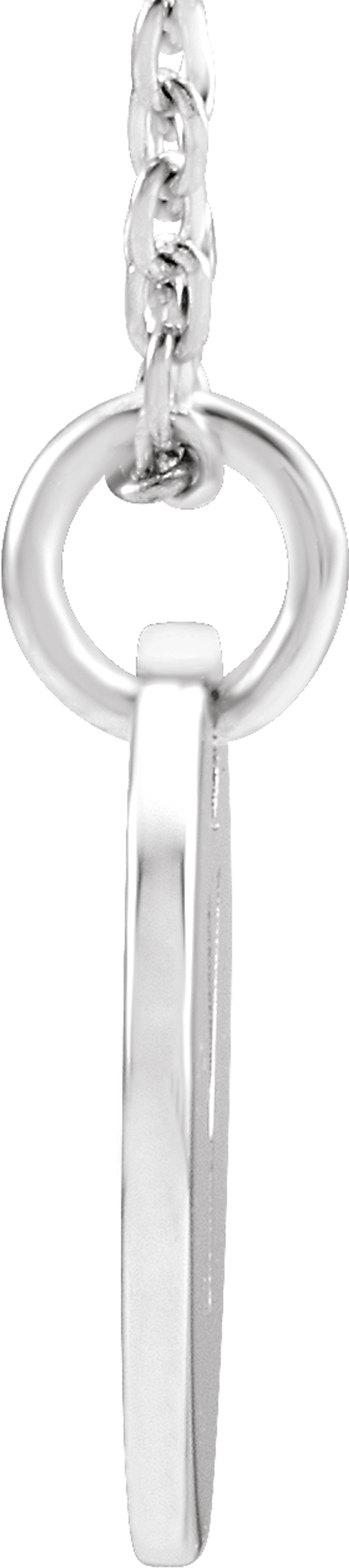 Sterling Silver Initial Y 16-18" Necklace