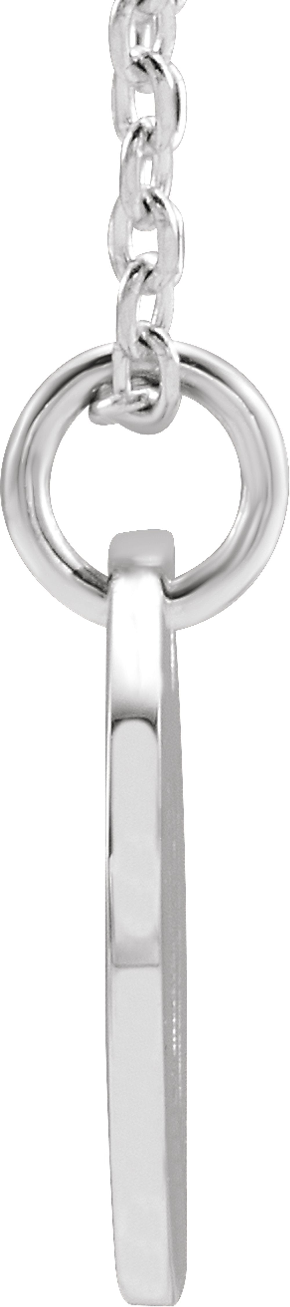 Sterling Silver Initial W 16-18" Necklace