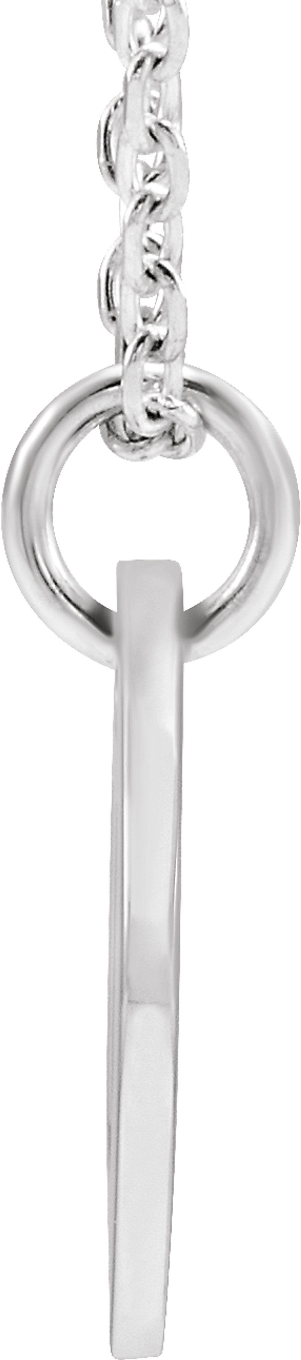 Sterling Silver Initial U 16-18" Necklace