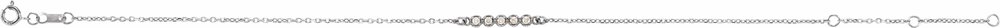 14K White Gold .07 CTW Natural Diamond Bar 6 1/2-7 1/2" Bracelet