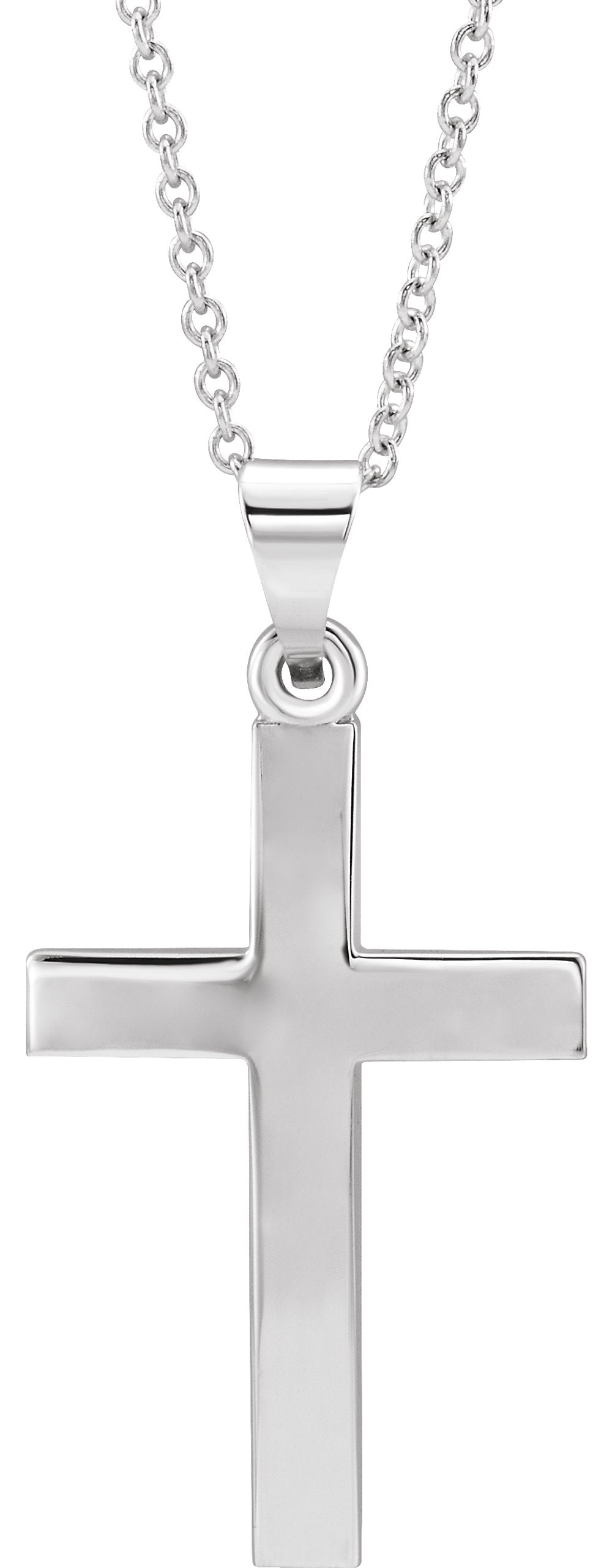 Sterling Silver Cross 18" Necklace