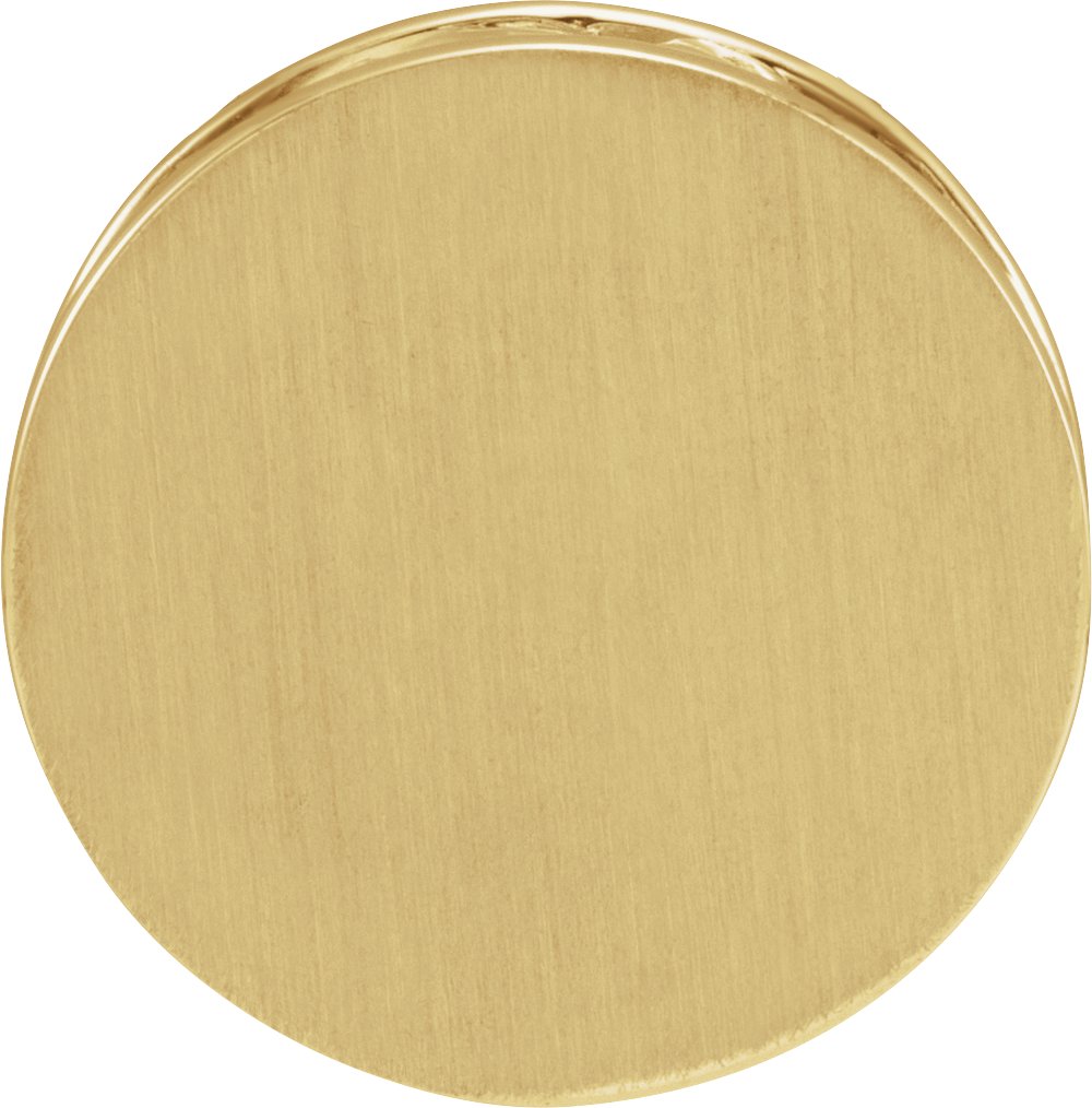14K Yellow Gold Engravable Disc Pendant