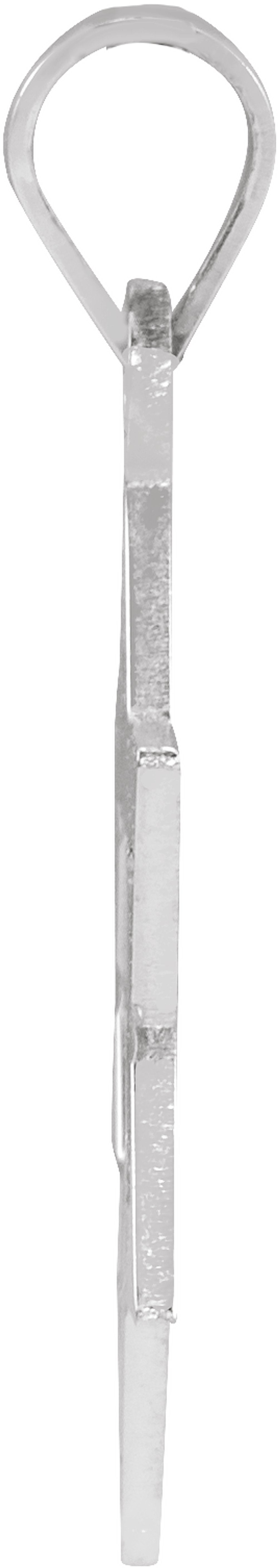 14K White Gold 17x15 mm Star of David Pendant