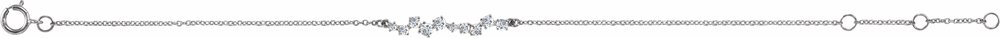14K White 1/3 CTW Natural Diamond Bar 6-7" Bracelet