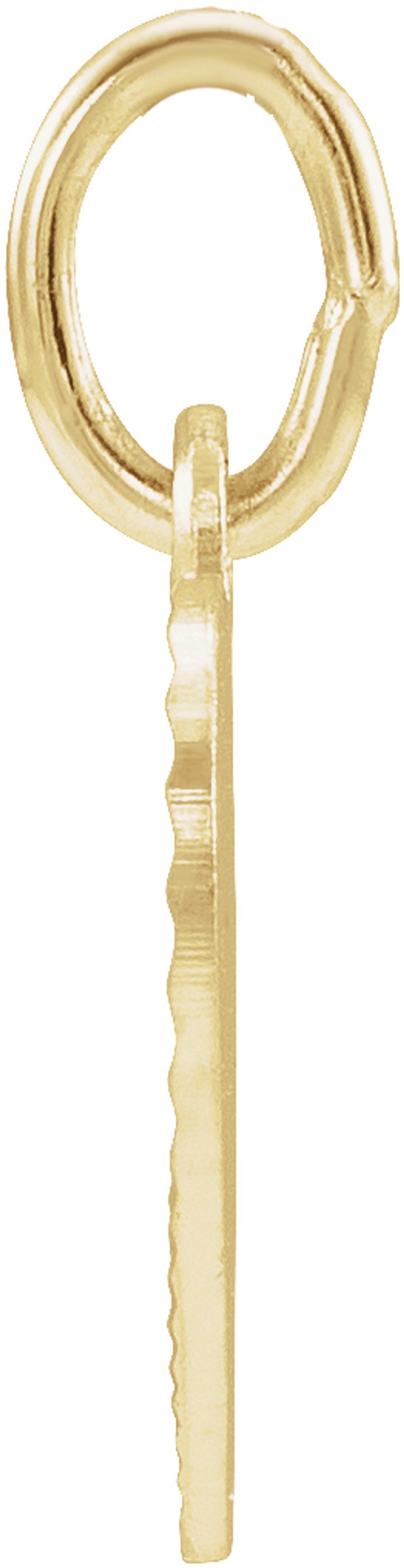14K Yellow Gold 8x7 mm Heart Cherub Angel Medal
