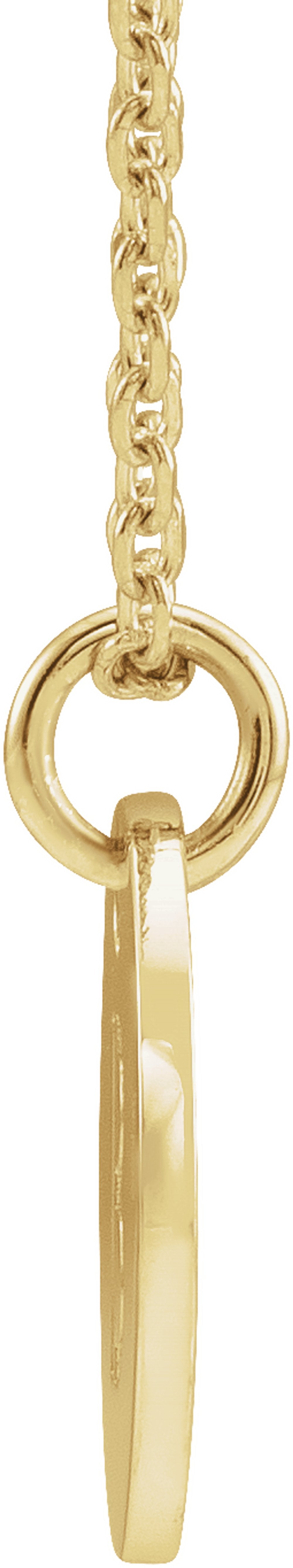 14K Yellow Gold Initial C 16-18" Necklace