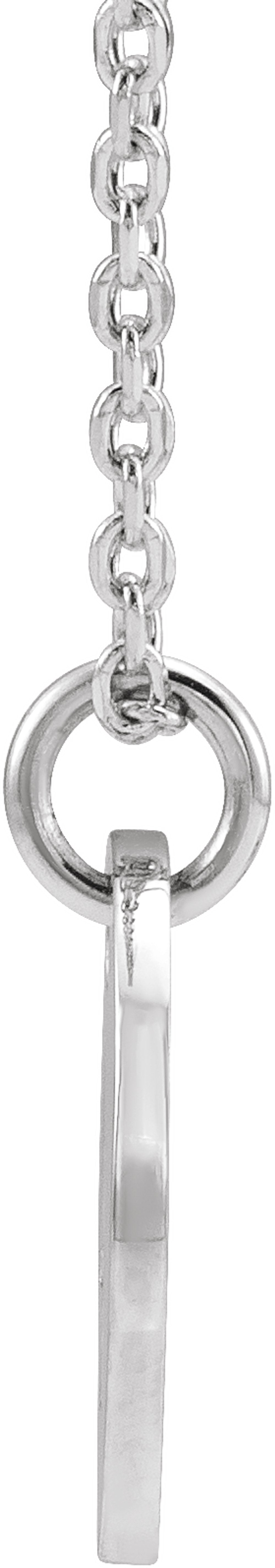 Sterling Silver Initial C 16-18" Necklace