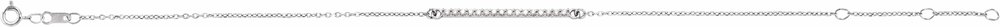 14K White 1/8 CTW Natural Diamond Bar 6 1/2-71/2" Bracelet