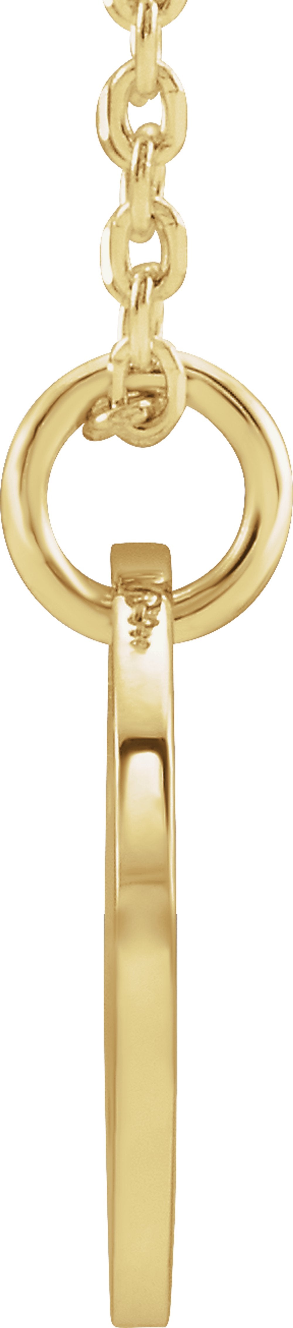 14K Yellow Gold Initial G 16-18" Necklace