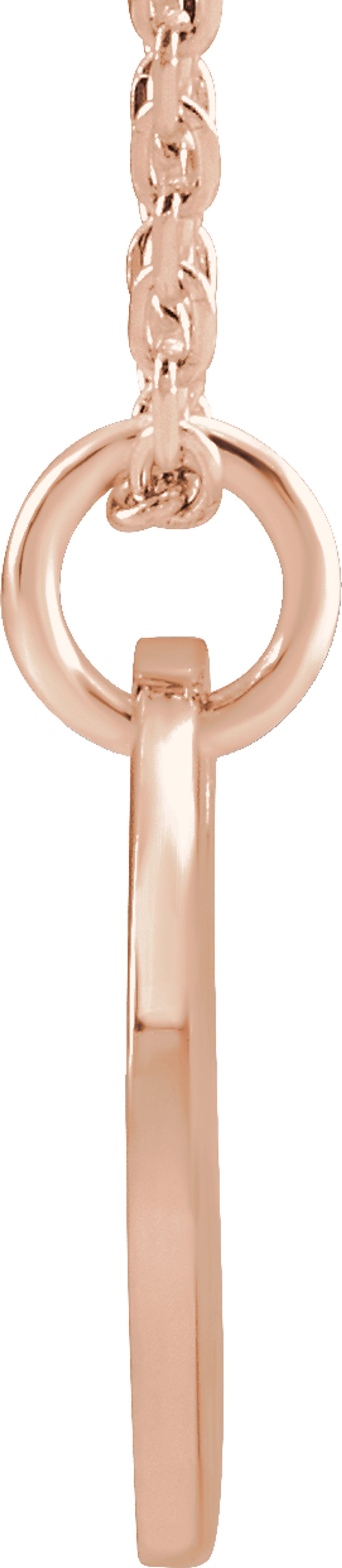 14K Rose Initial M 16-18" Necklace