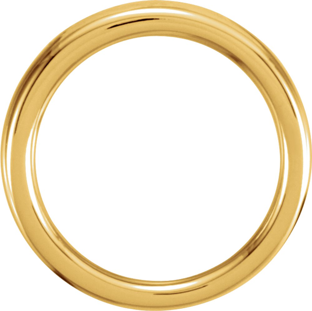 14K Yellow Gold 3.5 mm Comfort-Fit Half Round Tapered Band