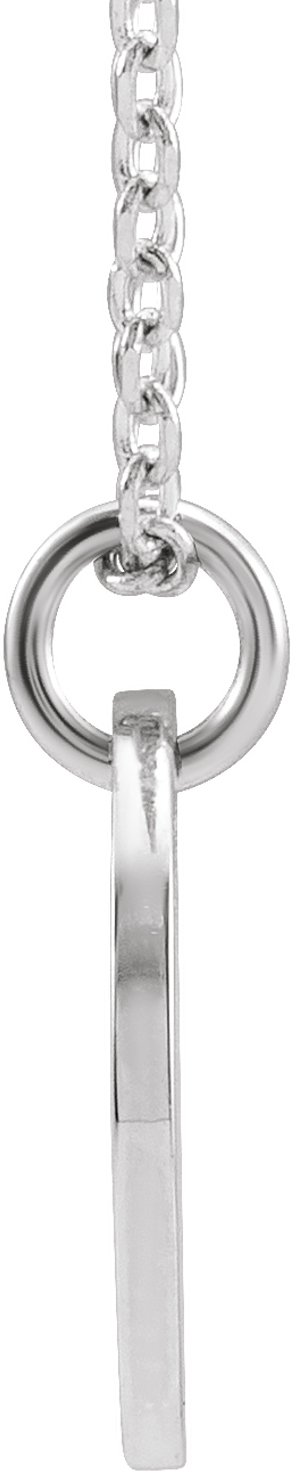 Sterling Silver Initial K 16-18" Necklace