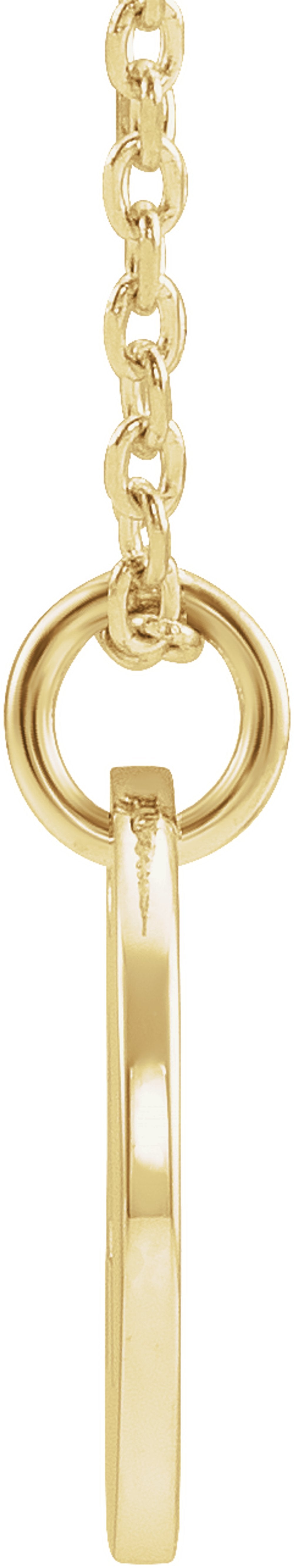 14K Yellow Gold Initial A 16-18" Necklace