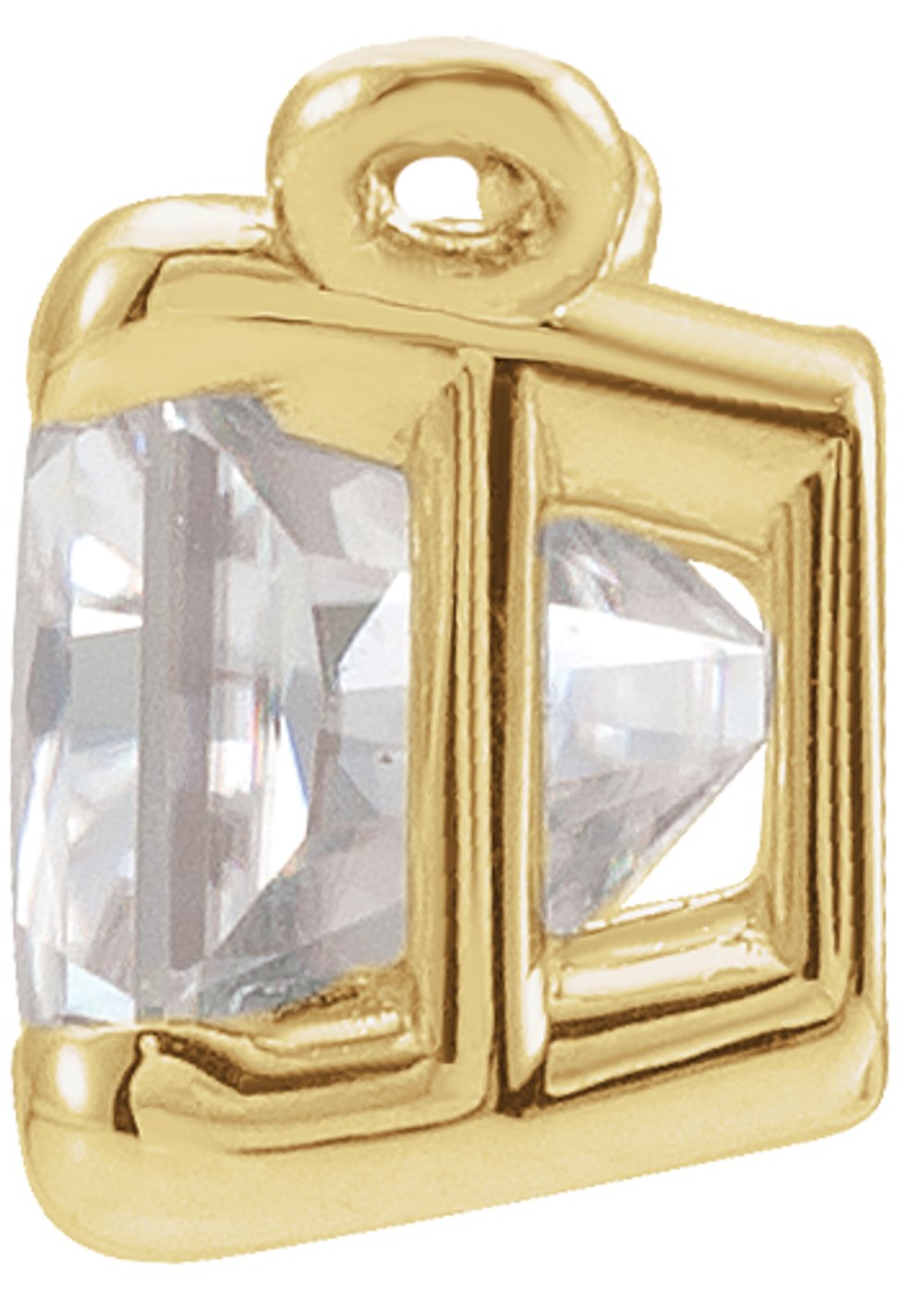 14K Yellow 3/4 CTW Lab Grown Diamond Claw-Prong Necklace Center