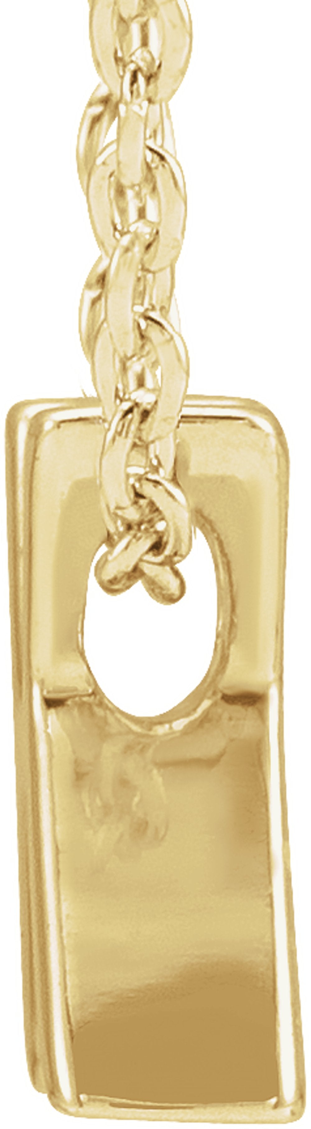 14K Yellow Initial K Slide Pendant 16-18" Necklace