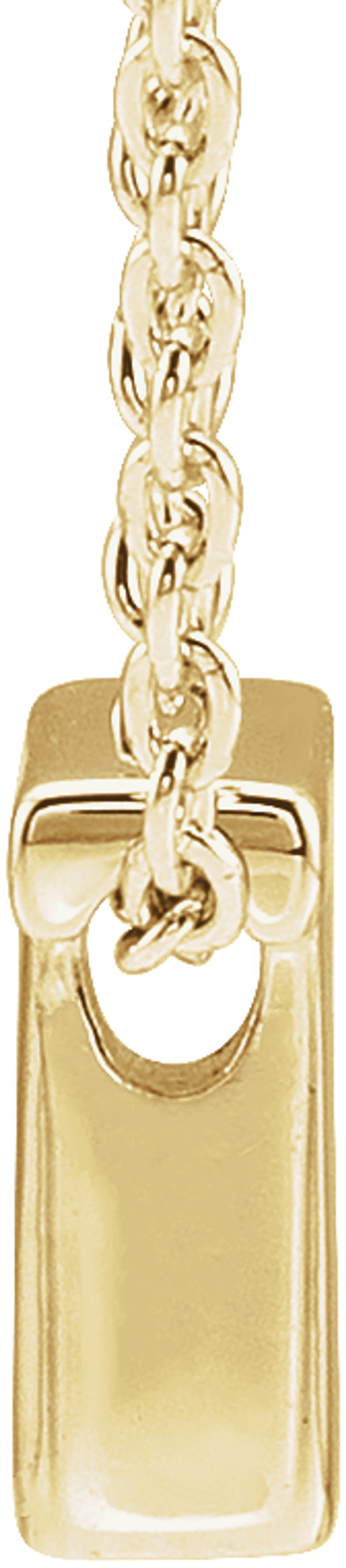 14K Yellow Gold Initial T 16-18" Necklace