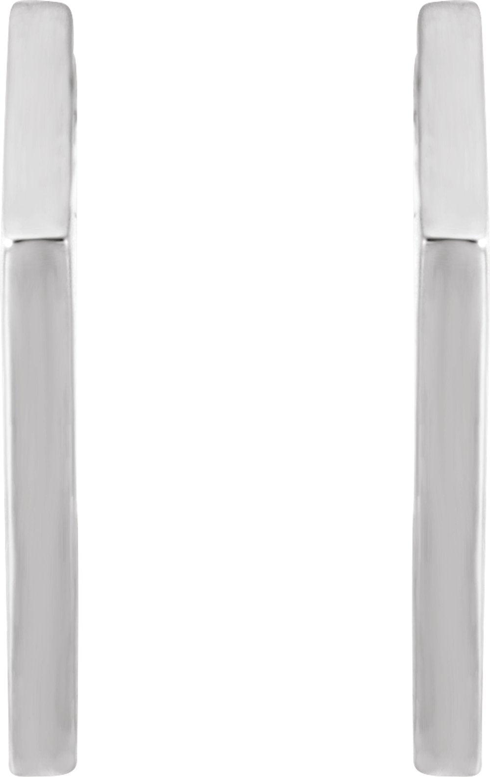 Sterling Silver Geometric 15.7 mm Hoop Earrings