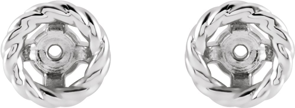 Sterling Silver Rope Earring Jackets