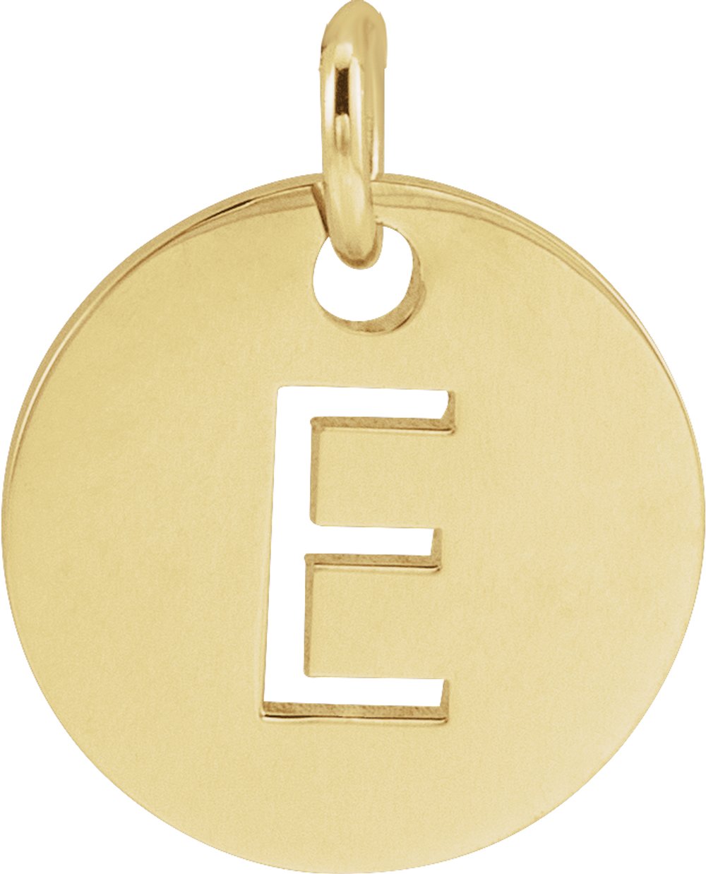 14K Yellow Gold Initial E Charm/Pendant