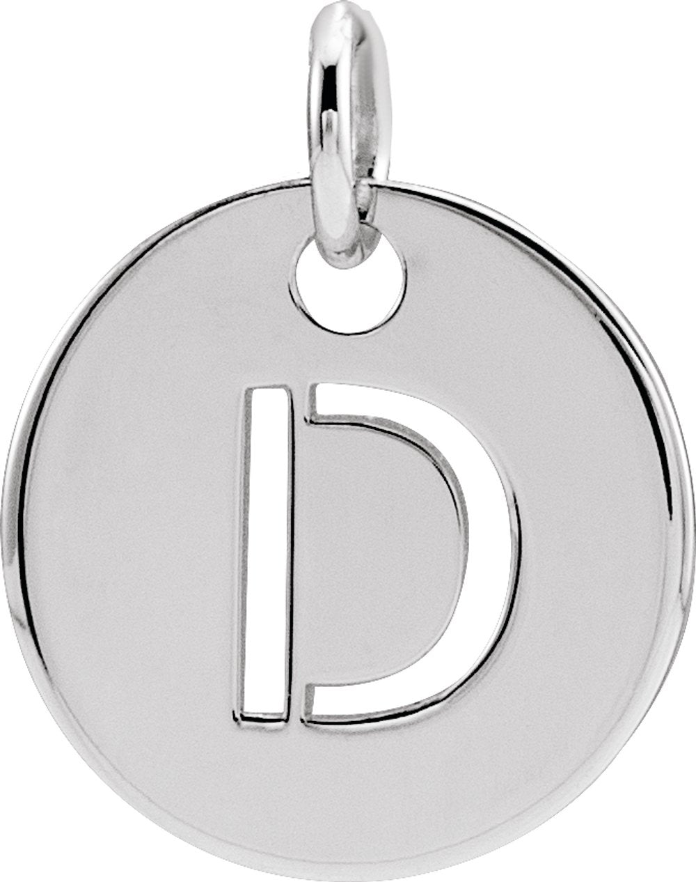 Sterling Silver Initial D Charm/Pendant