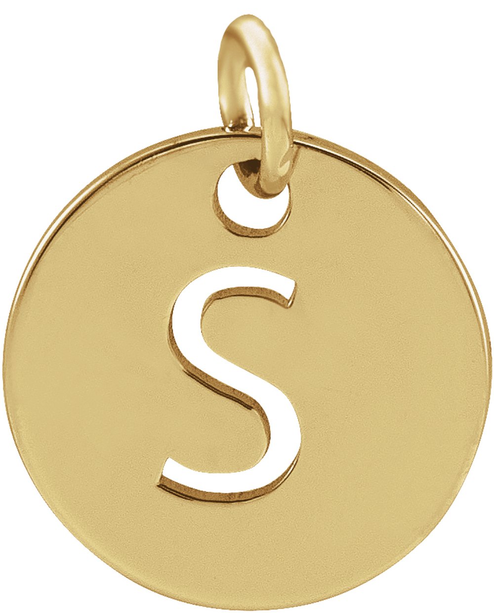 18K Yellow Gold-Plated Sterling Silver Initial S Charm/Pendant