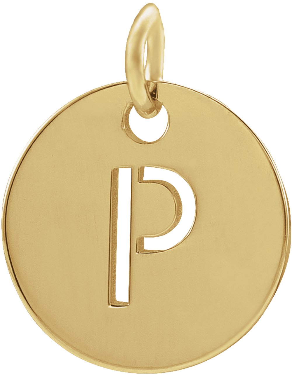 14K Yellow Initial P Pendant