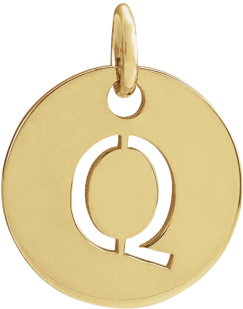 14K Yellow Gold Initial Q Charm/Pendant