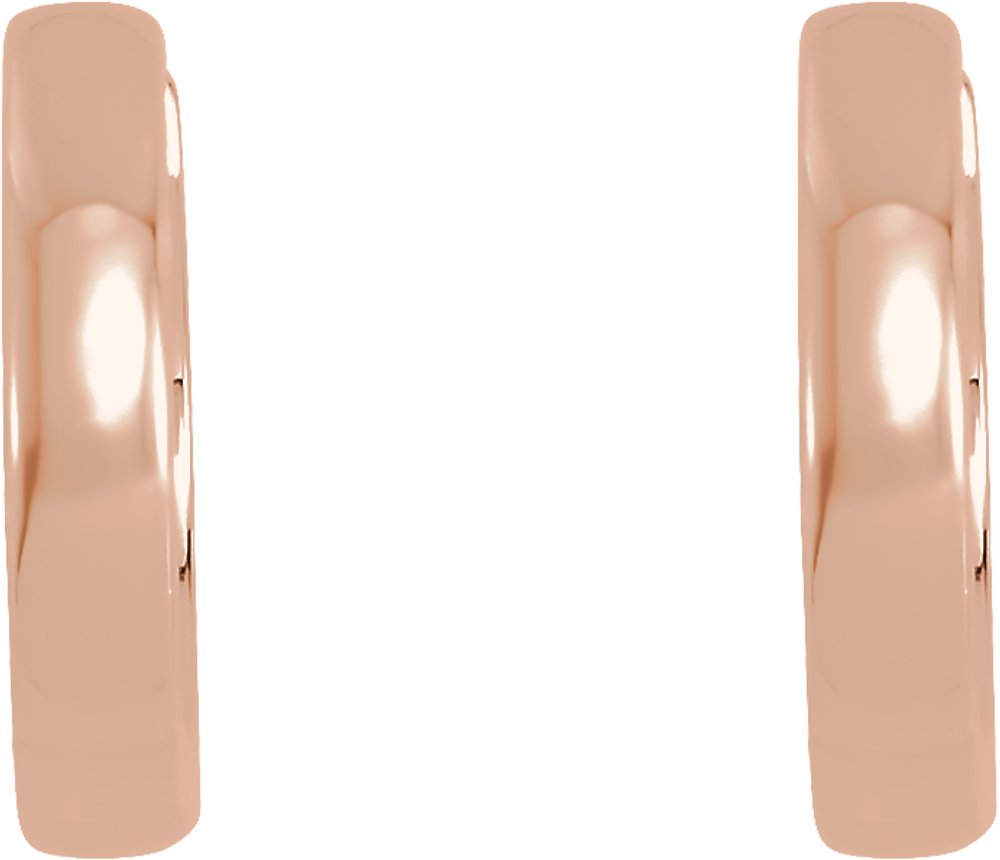 14K Rose Gold Hinged 14 mm Hoop Earrings
