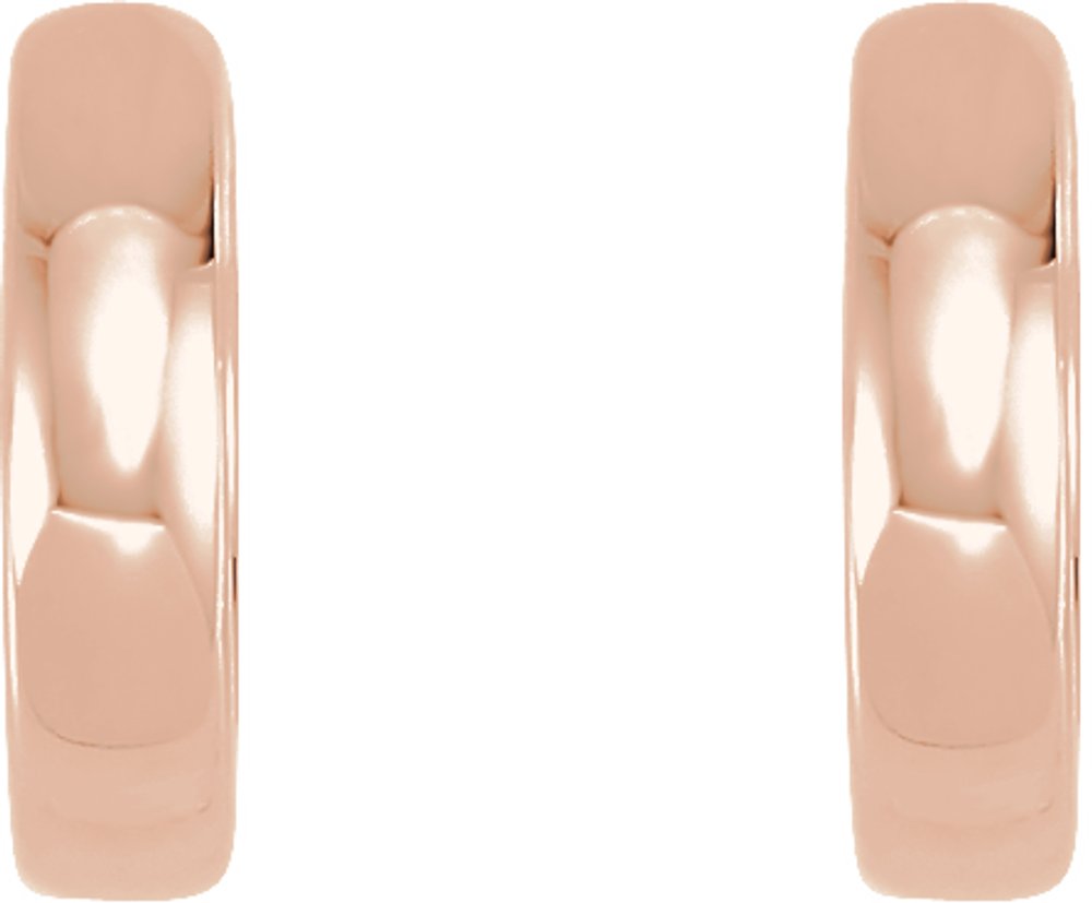 14K Rose Gold 10 mm Hoop Earrings