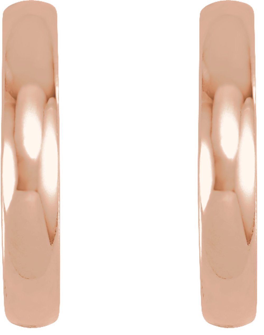 14K Rose Gold Hinged 16 mm Hoop Earrings