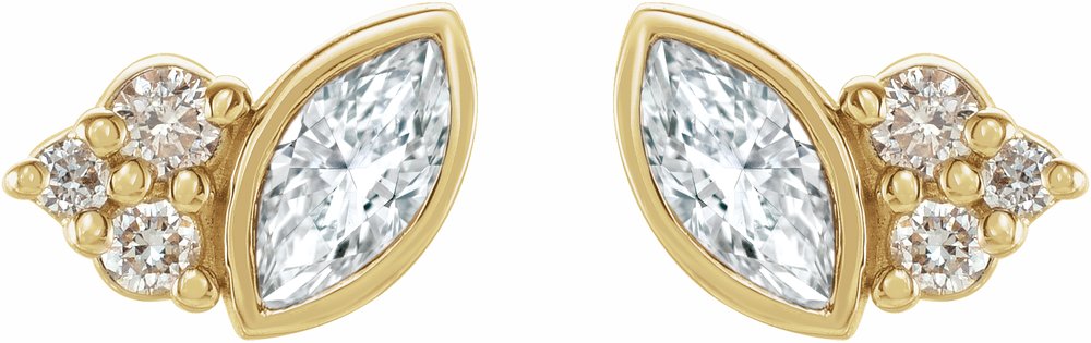 14K Yellow Gold 1/5 CTW Natural Diamond Earrings
