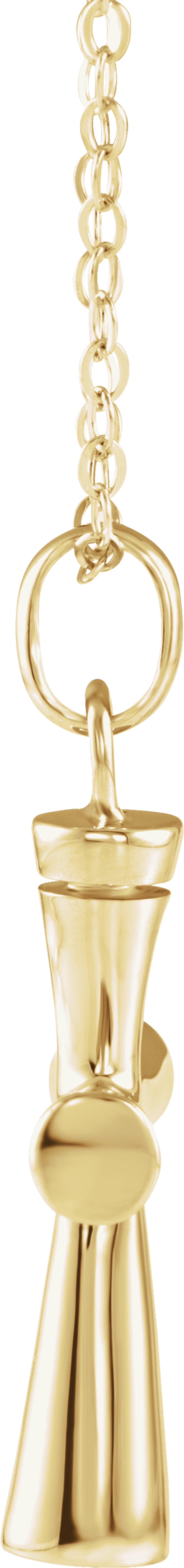 10K Yellow Gold Cross Ash Holder Pendant