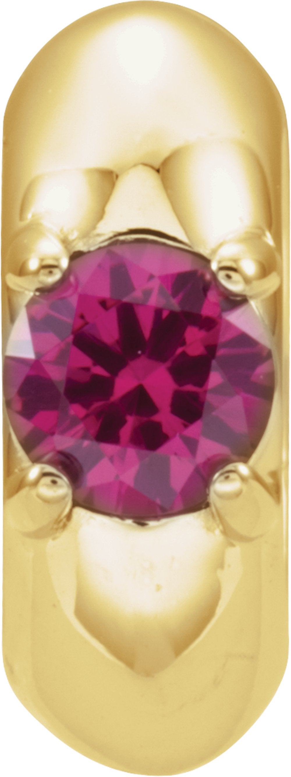 14K Yellow Imitation Ruby Birth of a Child® July Charm/Pendant