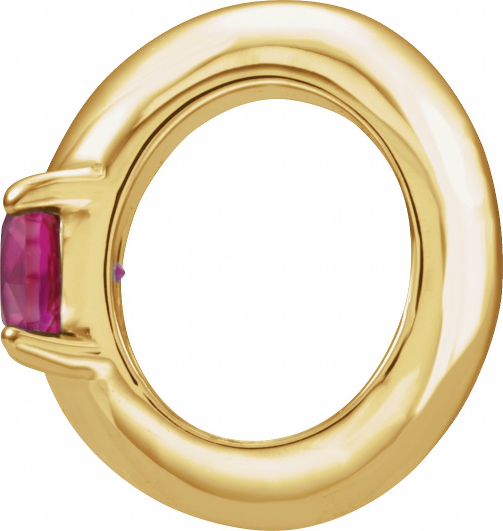 14K Yellow Imitation Ruby Birth of a Child® July Charm/Pendant