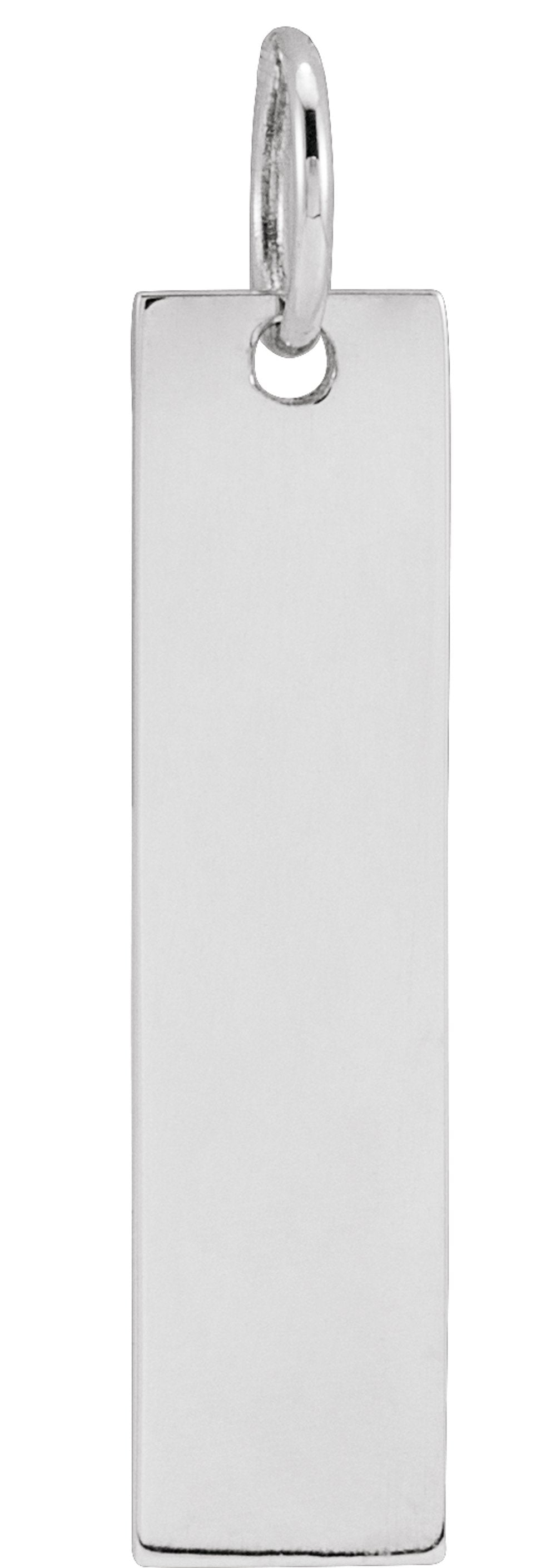 Sterling Silver 20x5 mm Engravable Bar Charm/Pendant
