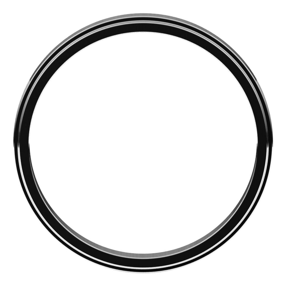 14K White 2.5 mm Stepped-Edge Flat Band