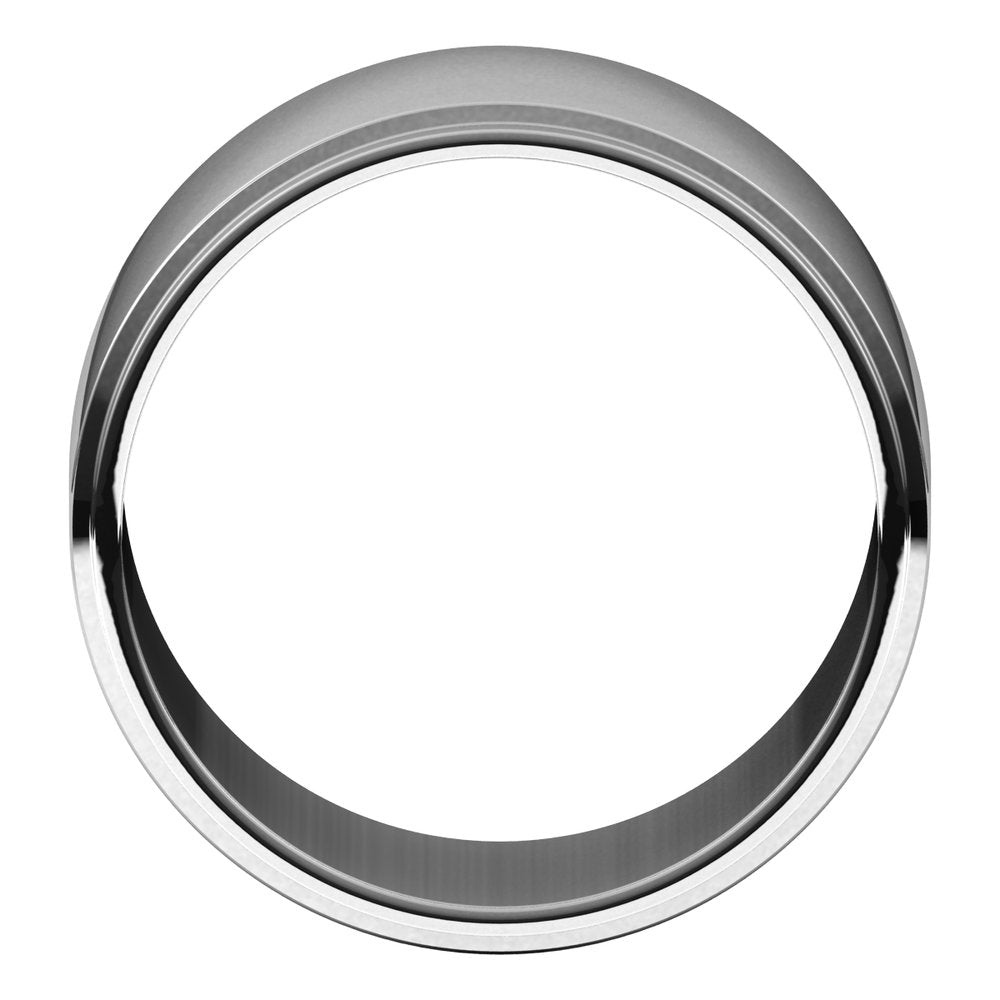 Sterling Silver 11 mm Flat Edge Band Size 12