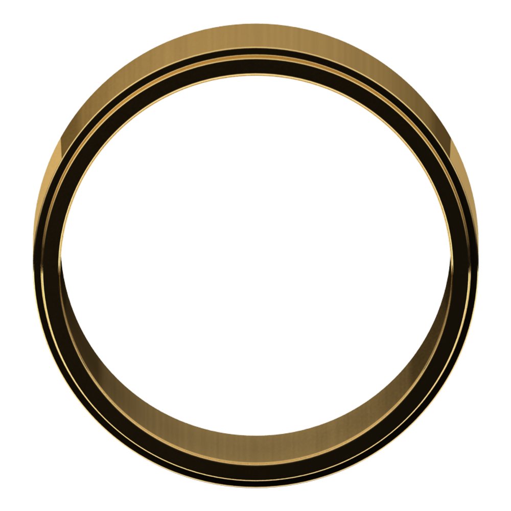 14K Yellow 9 mm Stepped-Edge Flat Band Size 5.5