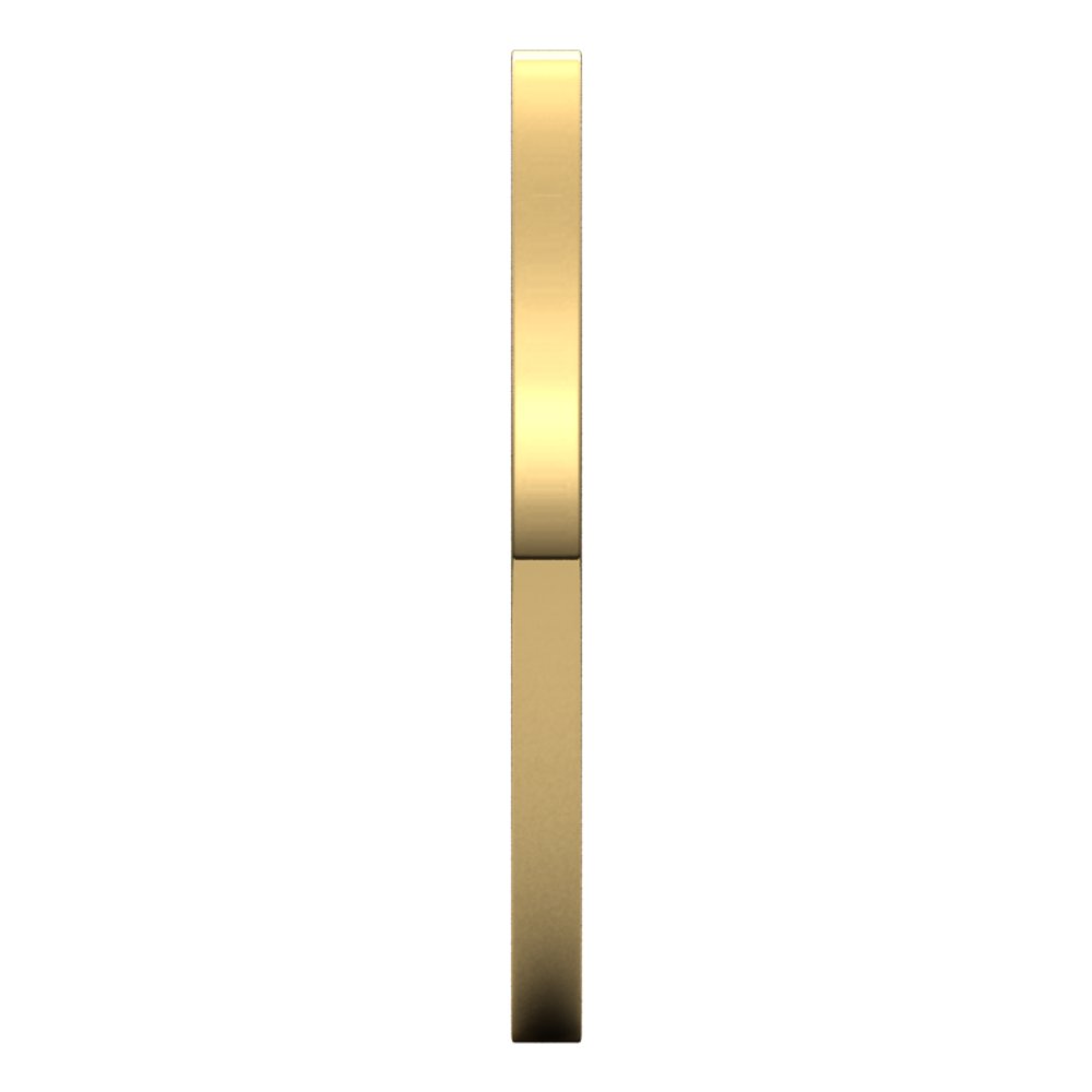 18K Yellow Gold 1.5 mm Comfort-Fit Flat Band Size 6