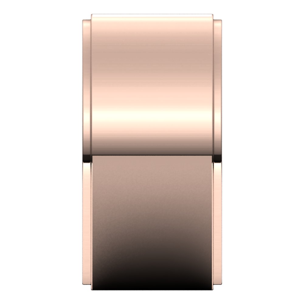14K Rose Gold 10 mm Stepped-Edge Flat Band Size 11