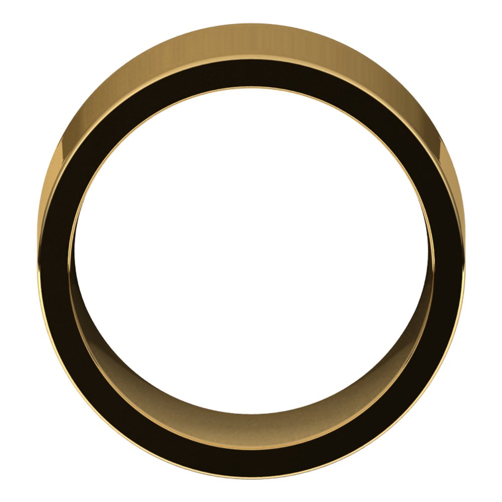 14K Yellow Gold 12 mm Comfort-Fit Flat Band Size 5.5