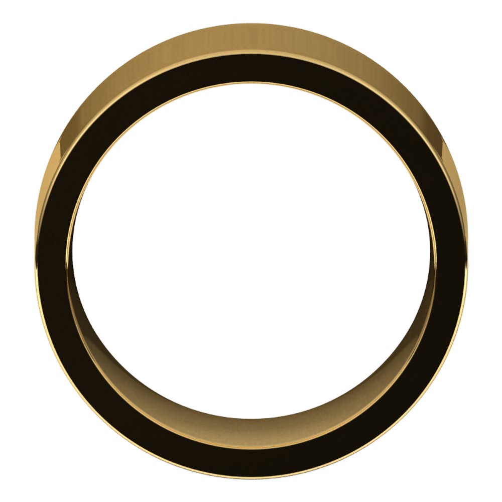 14K Yellow Gold 10 mm Comfort-Fit Flat Band Size 9