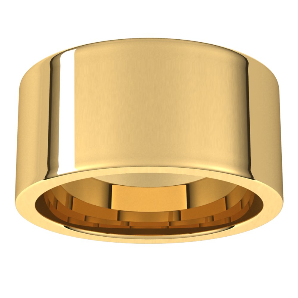 14K Yellow 10 mm Comfort-Fit Flat Band