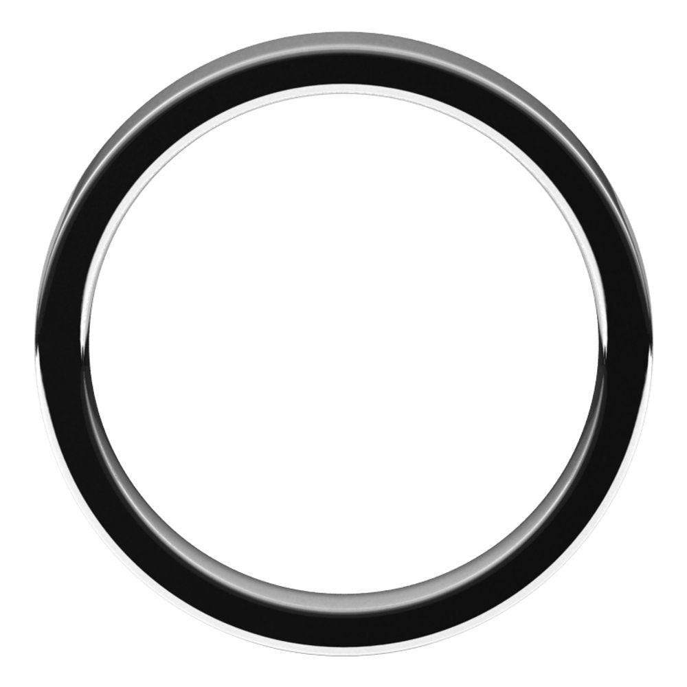 14K White 3.5 mm Comfort-Fit Flat Band