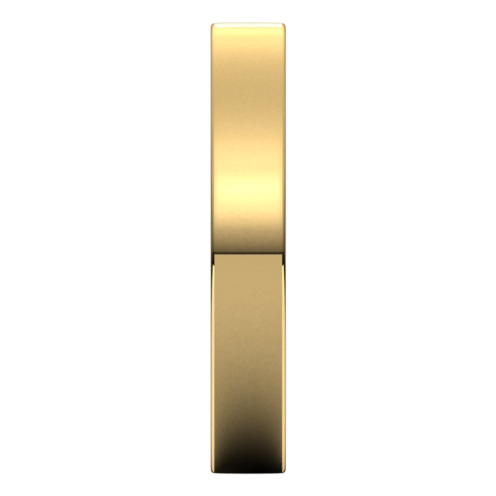 14K Yellow Gold 3.5 mm Comfort-Fit Flat Band Size 4.5