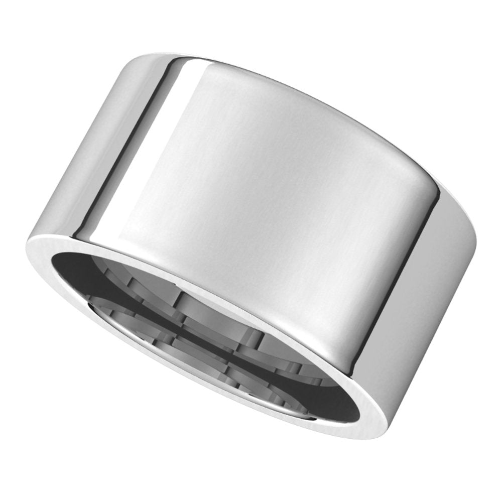 Sterling Silver 11 mm Comfort-Fit Flat Band Size 8.5